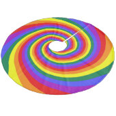 Regenboog Draai Patroon Fleece Kerstboom Rok (Gekanteld)