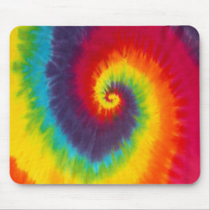 Regenboog Draaikolk Tie Dye Groovy Kleurrijk Muismat