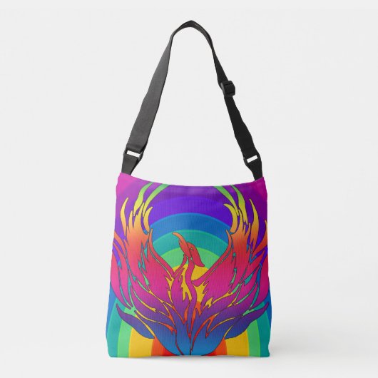 Regenboog Draak   Crossbody Tas (Voorkant)