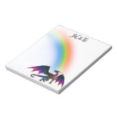 Regenboog Draak Gepersonaliseerde Naam Notitieblok (Gedraaid)