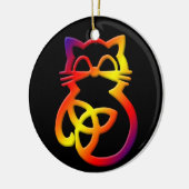 Regenboog Drie-eenheid Knoop Keltische Kat Ornamen Keramisch Ornament (Links)