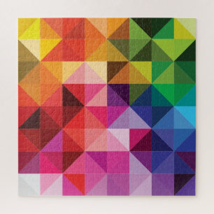 Regenboog Driehoeken Geometrisch Modern Legpuzzel