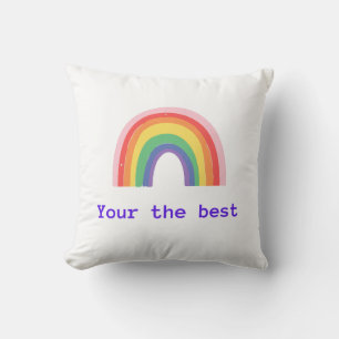 Regenboog Dromen Decoratie Kussen – Pastel Strepen