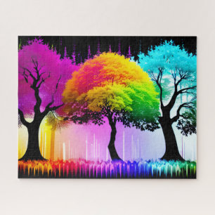 Regenboog Dromerig Kleurrijk Bos Legpuzzel