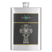 Regenboog Edelsteen Cross Broche Flacon (Voorkant)