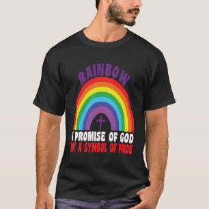 Regenboog een belofte van God geen symbool van tro T-shirt