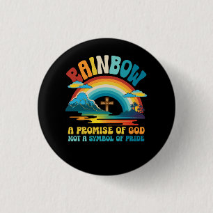 Regenboog een belofte van God niet een symbool van Ronde Button 3,2 Cm