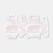 Regenboog Eenhoorn 1e Verjaardag Meisjes Pastel Bedankdoosjes (Uitgevouwen)