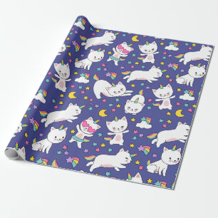 Regenboog Eenhoorn Kitties Cadeaupapier