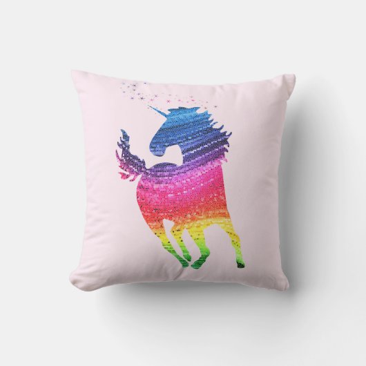 Regenboog Eenhoorn Kussen (Voorkant)