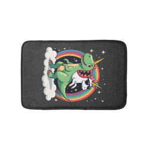 Regenboog Eenhoorn Ridder T rex - Dinosaur Boys Gi Badmat