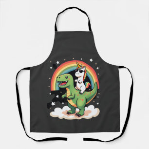 Regenboog Eenhoorn Ridder T rex - Dinosaur Boys Gi Schort