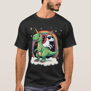 Regenboog Eenhoorn Ridder T rex - Dinosaurussen Jo T-shirt