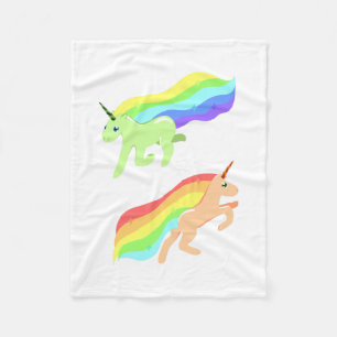Regenboog Eenhoorns Fleece Deken