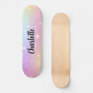 Regenboog Eenhoorns lucht Persoonlijk Skateboard