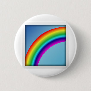 Regenboog - Emoji Ronde Button 5,7 Cm