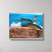 Regenboog en Abstracte vogel K7 1986 Gemengde drag Canvas Afdruk (Voorkant)