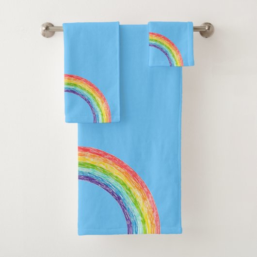 Regenboog en blauwe lucht bad handdoek (Insitu)