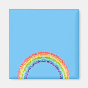 Regenboog en blauwe lucht magneet