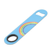 Regenboog en blauwe lucht speed flessenopener (Voorkant Gekanteld)