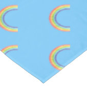 Regenboog en blauwe lucht tafelkleed (Gekanteld)