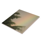 Regenboog en bomen Tile Tegeltje (Zijkant)