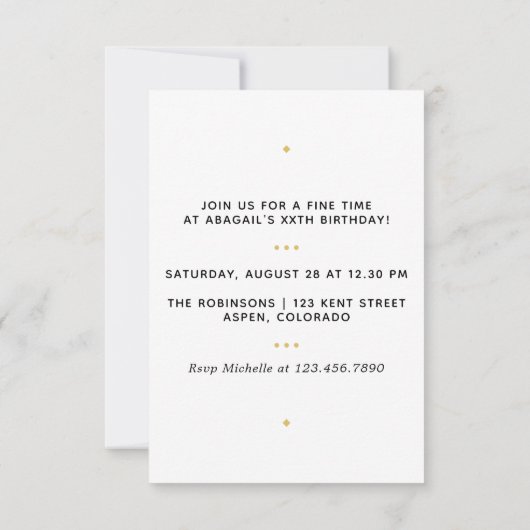 Regenboog en gouden en zwarte verjaardag kaart (Achterkant)