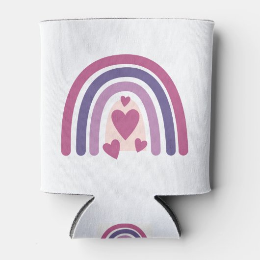 Regenboog en hart blikjeskoeler (Voorkant)