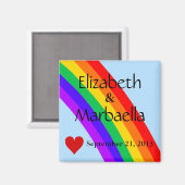 Regenboog en hart magneet (Voorkant / Achterkant)