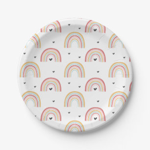 Regenboog en Hart Verjaardagsfeest Borden Papieren Bordje