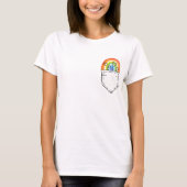 Regenboog en harten in bedrukte zak t-shirt (Voorkant)
