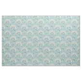 Regenboog en harten in Boho Muted Blue Pattern Stof (Fat Quarter)