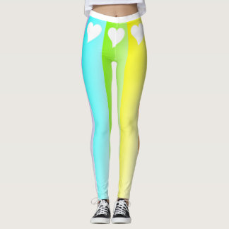 Regenboog en harten leggings