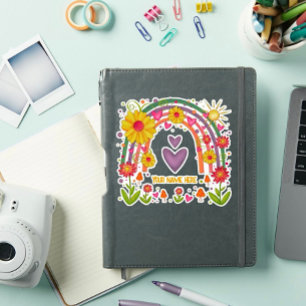 Regenboog en harten snijden uit Inspirivity Sticke Sticker