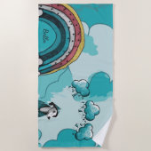 Regenboog en Hond Strandlaken (Voorkant)