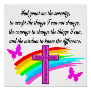 REGENBOOG EN KRUISSERENITEIT GEBEDSONTWERP PERFECT POSTER