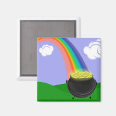 Regenboog en pit van goudmazen magneet (Voorkant / Achterkant)