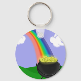 Regenboog en pit van goudSleutelhanger Sleutelhanger
