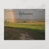 Regenboog- en plattelandsscène Afghanistan Briefkaart (Voorkant)