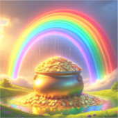 Regenboog en Schat Sticker (Voorkant)