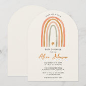 Regenboog En Ster Boho Baby Sprinkle Shower Boog Kaart (Voorkant / Achterkant)