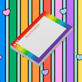 Regenboog en sterren gepersonaliseerd post-it® notes