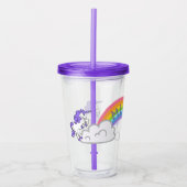 Regenboog en Unicorns Design Acryltrommel Acryl Drinkbeker (Voorkant)
