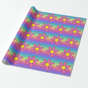 Regenboog- en vloerwerkpapier cadeaupapier