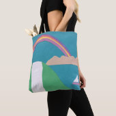 Regenboog- en watervalCanvas tas (Dichtbij)