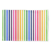 Regenboog en witte strepen kussensloop (Achterkant)