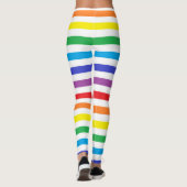 Regenboog en witte strepen leggings (Achterkant)