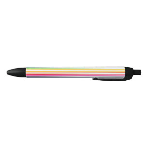 Regenboog en witte strepen zwarte inkt pen