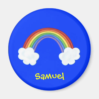 Regenboog en Wolken Gepersonaliseerde Naam Gift Magneet