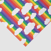 Regenboog en wolken verhelpen 1e verjaardag tissuepapier (Detail)